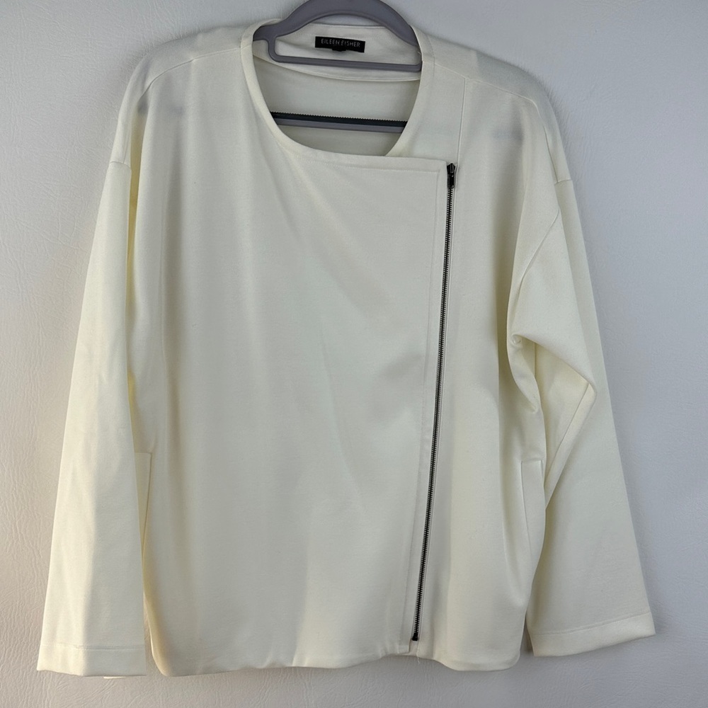 Eileen Fisher Flex Tencel Ponte Asymmetrical Jacket - Picture 4 of 11